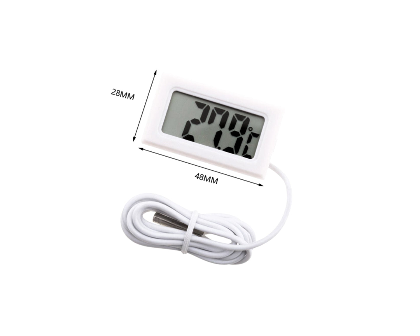 Digitale Aquarium Thermometer met Meetsonde (Wit) - Nauwkeurige Temperatuurmeting voor Je Aquarium - Eenvoudig Te Installeren en Controleren