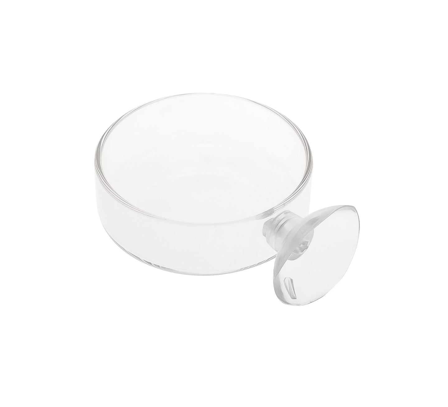 Plastic Voederplaat met Zuignap voor Aquarium - Garnalen Voerbakje (Rond) - Houd uw aquariumomgeving georganiseerd en voed uw garnalen eenvoudig met dit handige ronde voerbakje, eenvoudig te bevestigen met sterke zuignap voor stabiliteit en gemak.