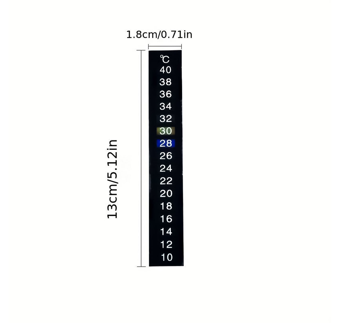 LCD Aquarium Thermometer - Kleurveranderende Strip - Zwart - Nauwkeurige Temperatuurmeting voor Vissen en Aquariums - Koop Nu voor Optimaal Viscomfort en Onderhoud!