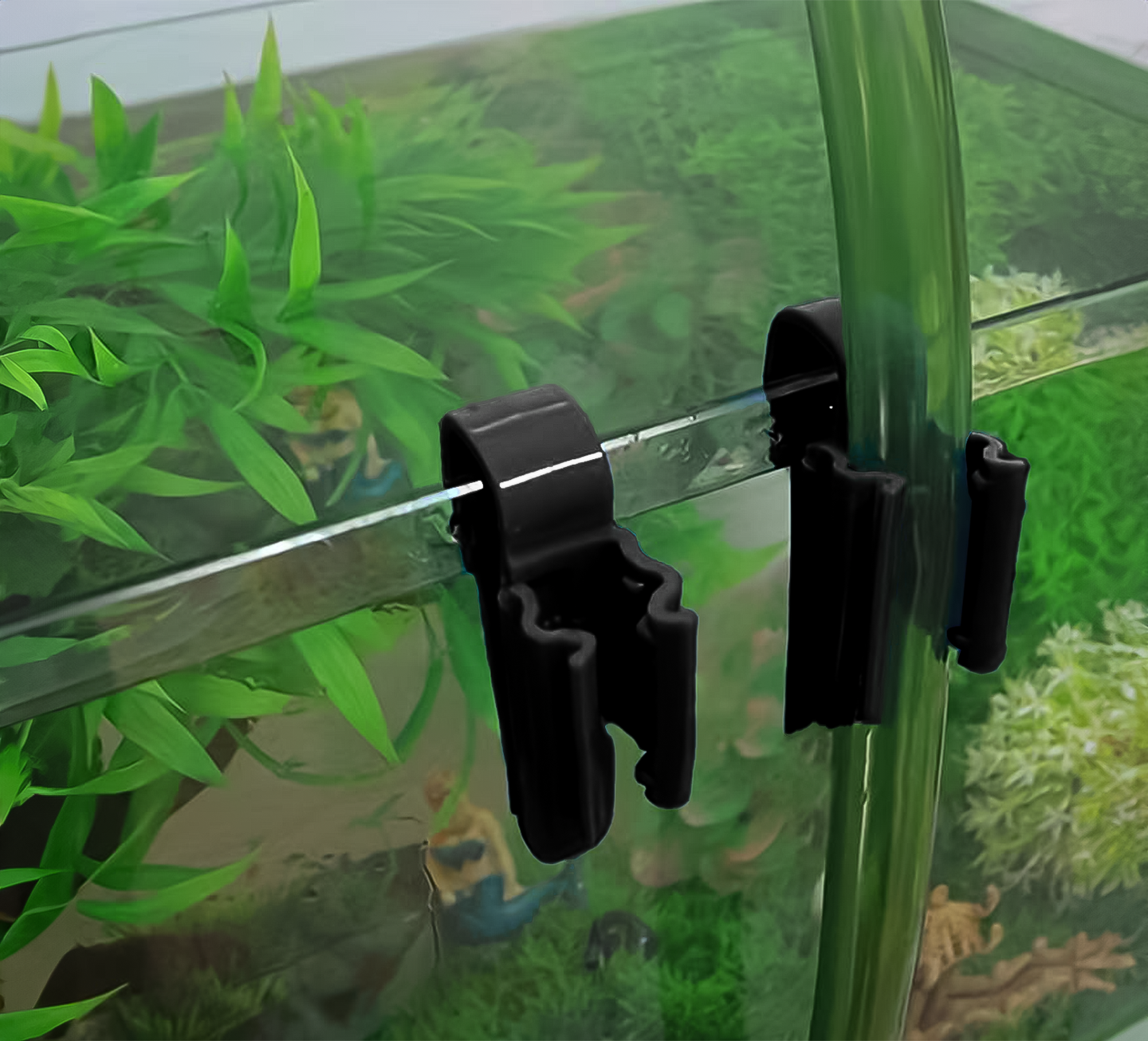 Aquaria Point - Buisklem / Slangklem met Zuignap - houdt aquariumslangen veilig en georganiseerd, eenvoudig te bevestigen met sterke zuignap, ideaal voor het beheren van filters, pompen en luchtslangen