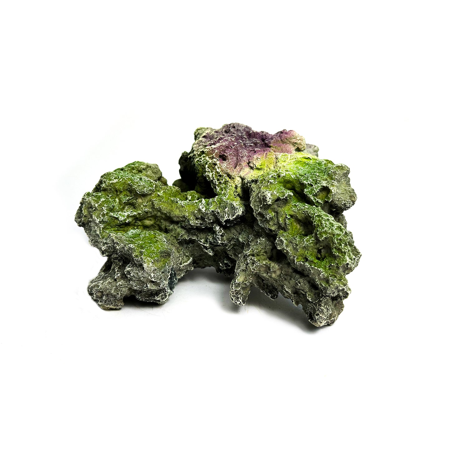 Natuurgetrouw decoratief ornament in de vorm van een Moon Steen, geschikt voor aquariums. De afmetingen zijn 24 x 23 x 14 cm. Dit ornament voegt een realistisch en kleurrijk element toe aan je onderwateromgeving, ideaal voor tropische aquaria.