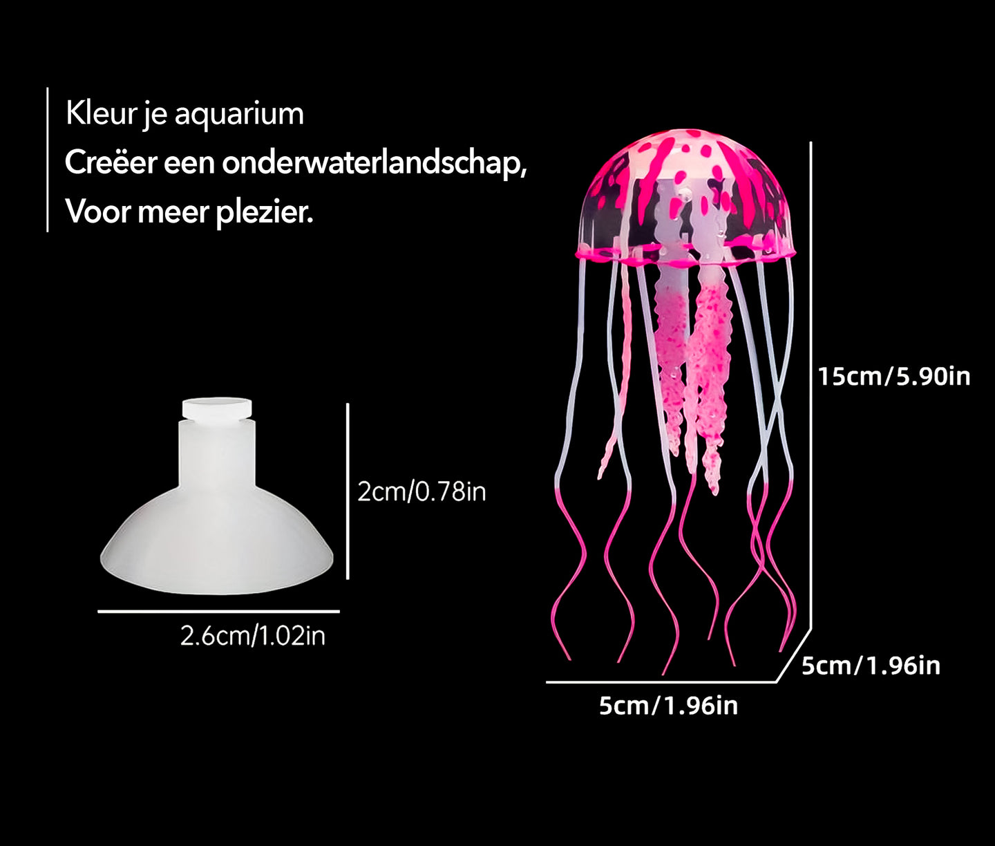 Breng een vleugje zachtheid in uw aquarium met onze Kunstmatige Roze Kwal! Voeg een subtiele, charmante touch toe aan uw onderwaterlandschap met deze levensechte decoratie. Veilig voor uw vissen en gemaakt van hoogwaardige materialen. Bestel nu voor een sierlijke en kleurrijke toevoeging aan uw aquatische omgeving!