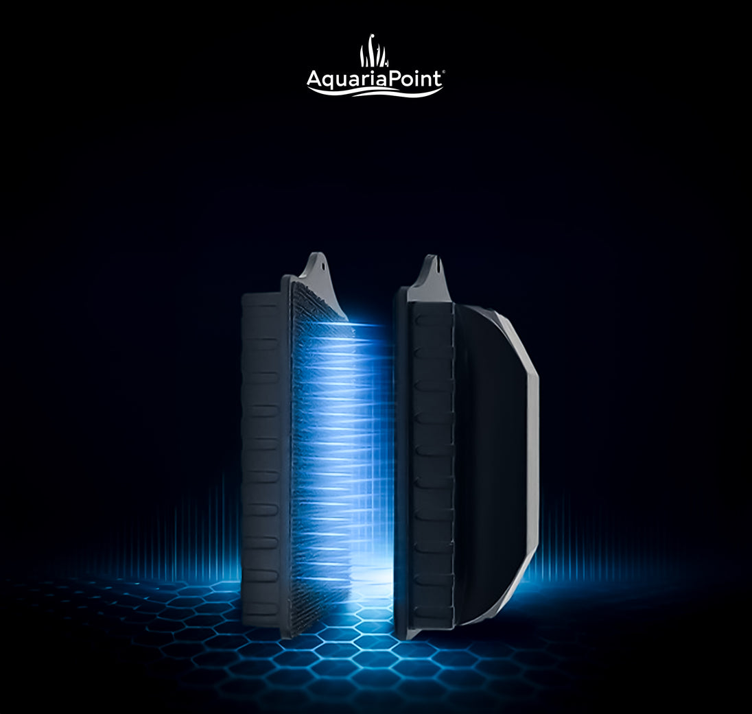 Zwarte algenmagneet reinigingsgereedschap voor aquariumruiten, helpt bij het moeiteloos verwijderen van algen en vuil voor een helder zicht in uw aquarium.