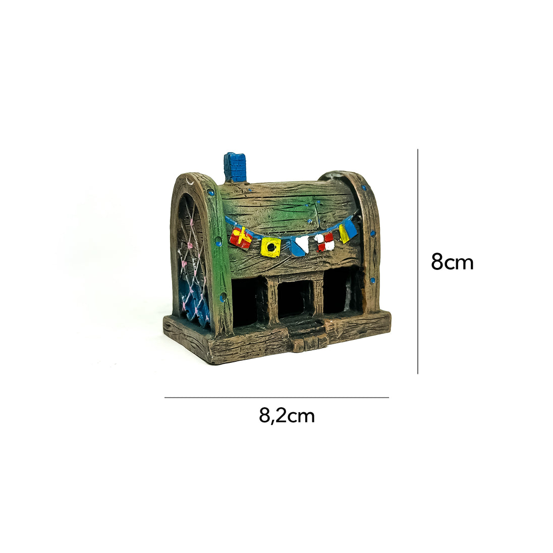 Leuke aquarium decoratie in de vorm van Spongebob's restaurant 'The Krusty Krab'. Dit kleurrijke en gedetailleerde ornament is perfect als schuilplaats voor vissen en een unieke toevoeging aan je aquarium. Ideaal voor Spongebob fans en levendige aquarium inrichtingen