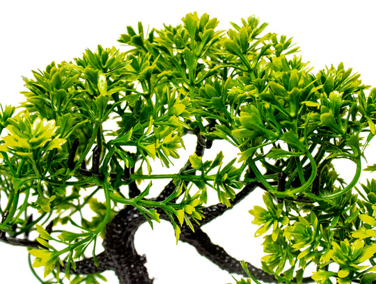 Aquarium Kunstplant Japanse Boom (21cm x 15cm) - Realistische Decoratieve Kunstplant voor Aquarium en Terrarium - Hoogwaardige Kunstplant voor Onderwater en Terrestrische Toepassingen