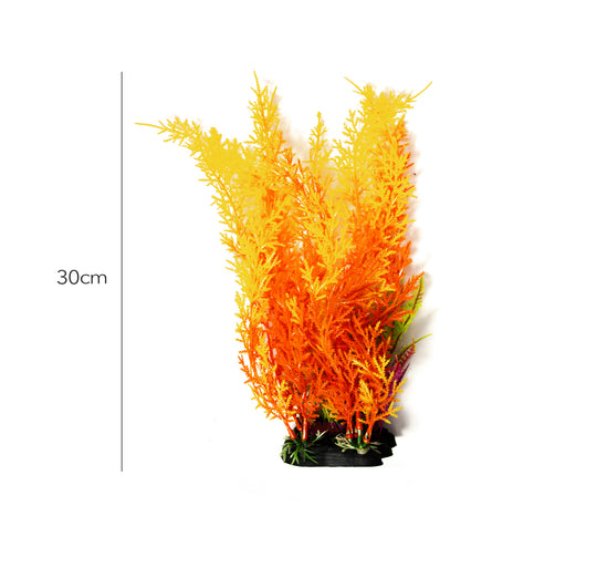 Realistische Aquarium Kunstplant Myriophyllum Rood - 30 cm - Aquariumdecoratie - Levendige Rode Plant - Koop Nu voor Een Betoverend Onderwaterlandschap!
