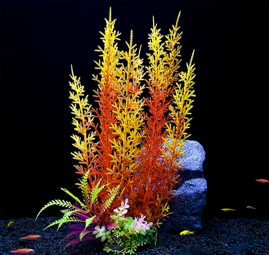 Realistische Aquarium Kunstplant Myriophyllum Rood - 30 cm - Aquariumdecoratie - Levendige Rode Plant - Koop Nu voor Een Betoverend Onderwaterlandschap!