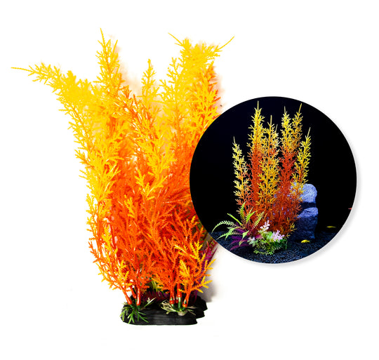 Realistische Aquarium Kunstplant Myriophyllum Rood - 30 cm - Aquariumdecoratie - Levendige Rode Plant - Koop Nu voor Een Betoverend Onderwaterlandschap!