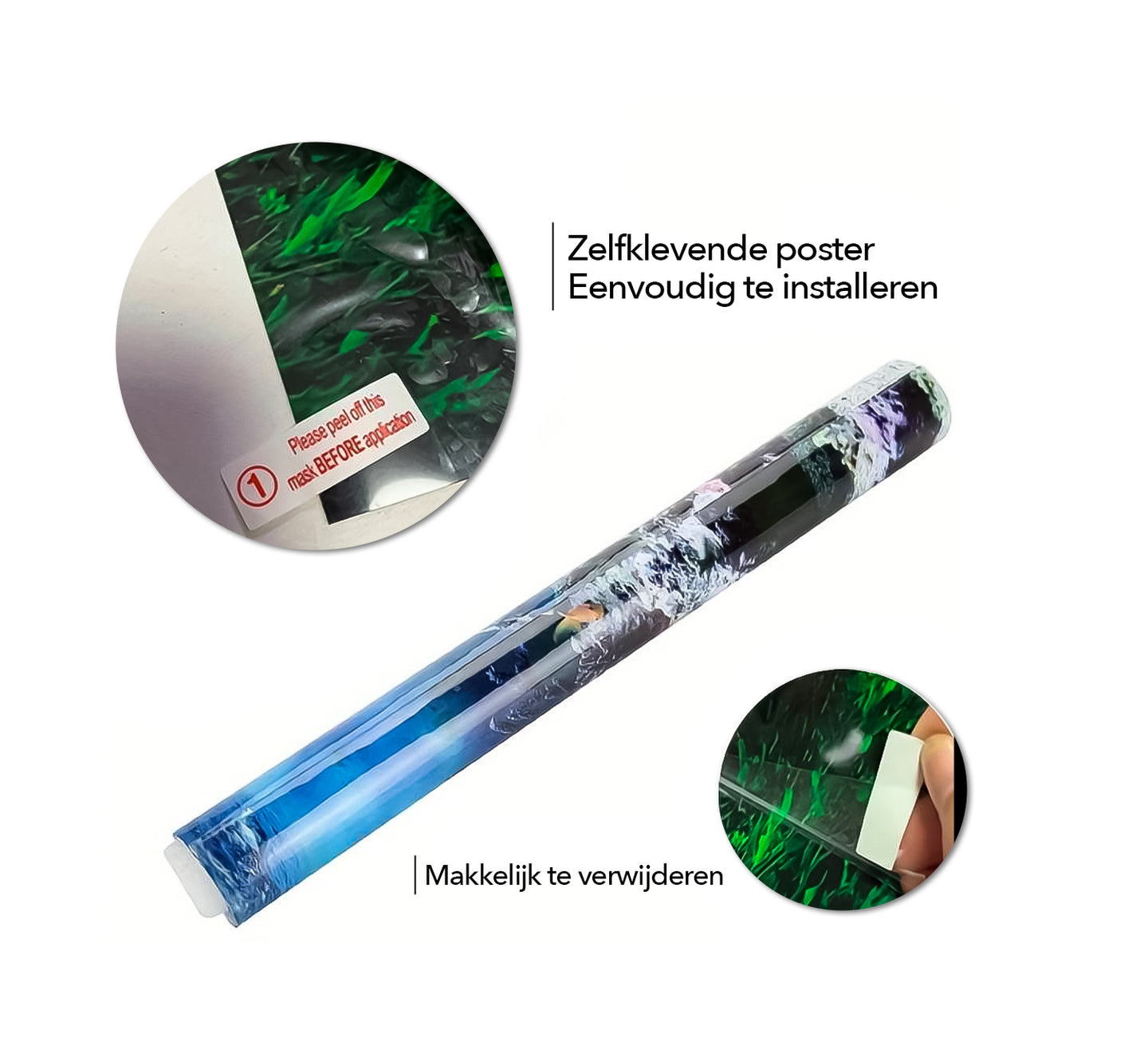 Aquaria Point - Zelfklevende poster voor aquarium achterwand decoratie - creëer een natuurlijke sfeer met steen/rots/donker thema, eenvoudig aan te brengen en geschikt voor diverse aquariumformaten