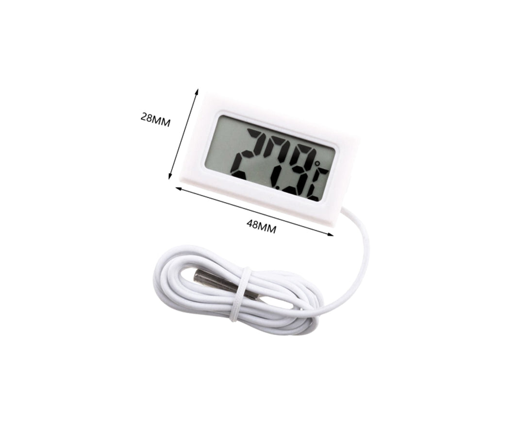 Digitale Aquarium Thermometer met Meetsonde (Wit) - Nauwkeurige Temperatuurmeting voor Je Aquarium - Eenvoudig Te Installeren en Controleren