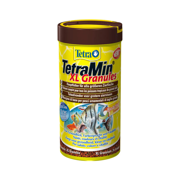 Pot Tetra Tetramin XL Granules - 250 ml - Hoogwaardig Vissenvoer - Geschikt voor Aquarium - Grote Korrelgrootte - Premium Visvoeding - Granulaatvoer voor Aquariumvissen