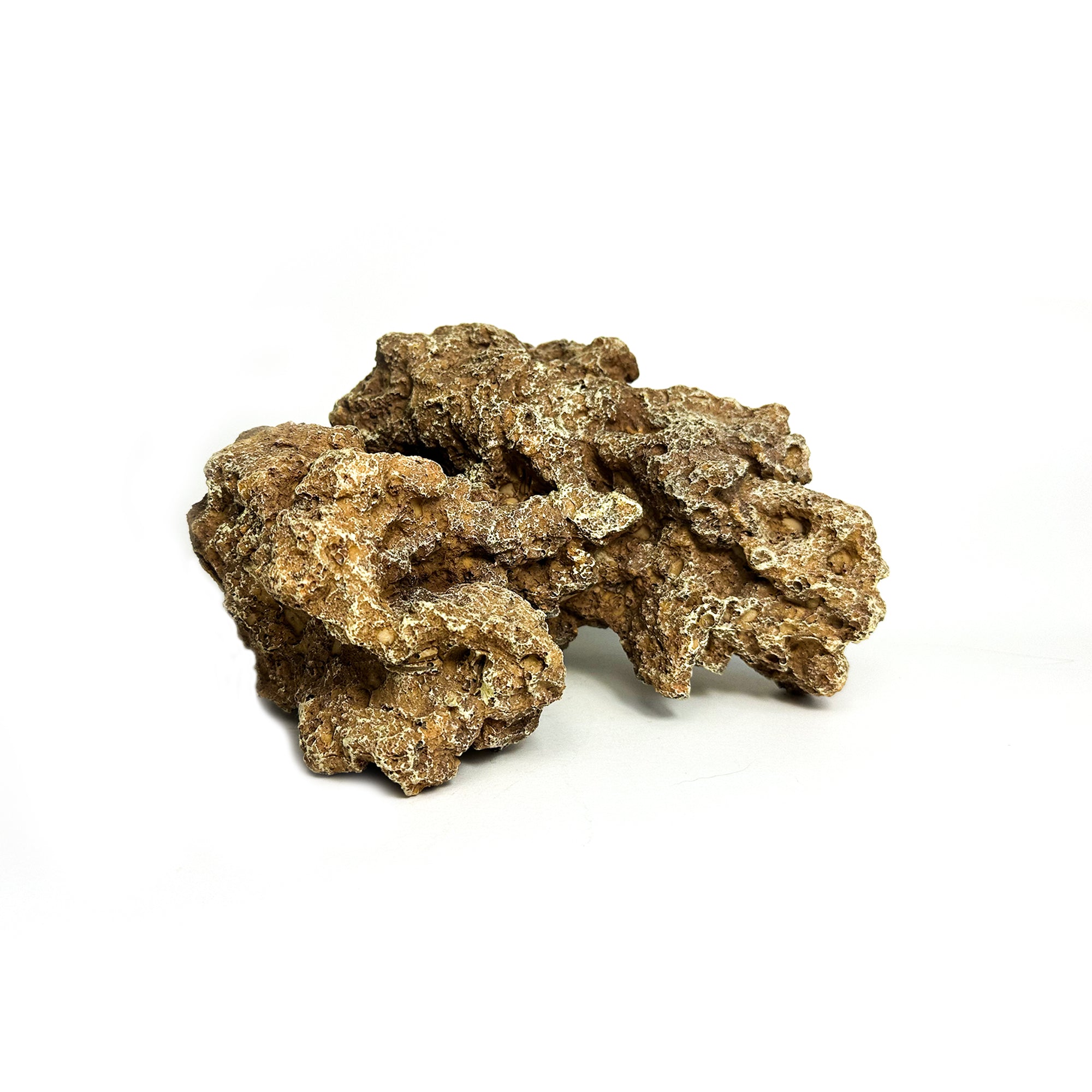 Natuurgetrouw decoratief ornament in de vorm van een Moon Steen, geschikt voor aquariums. De afmetingen zijn 24 x 23 x 14 cm. Dit zandkleurige ornament voegt een realistisch en natuurlijk element toe aan je onderwateromgeving, ideaal voor tropische aquaria.