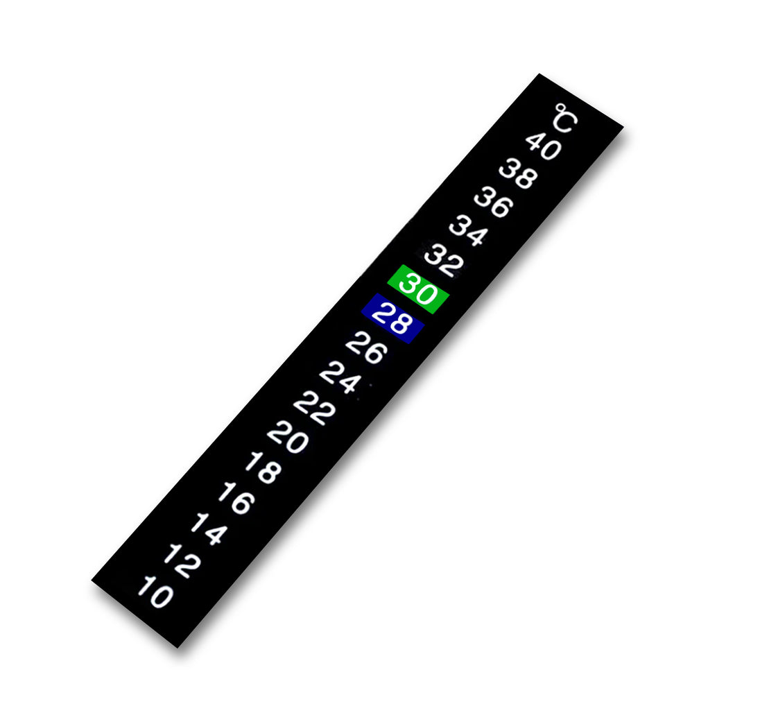 LCD Aquarium Thermometer - Kleurveranderende Strip - Zwart - Nauwkeurige Temperatuurmeting voor Vissen en Aquariums - Koop Nu voor Optimaal Viscomfort en Onderhoud!