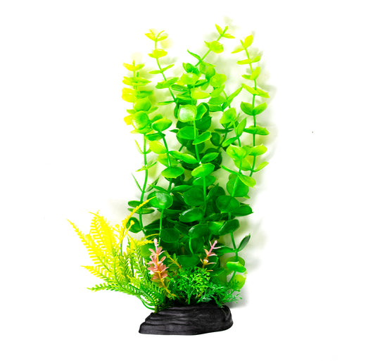 Premium Aquarium Kunstplant Bacopa australis - Realistische Onderwaterdecoratie met Lange Bladeren en Bloemen - 30cm - Verrijk je Aquarium met deze Kwaliteitskunstplant
