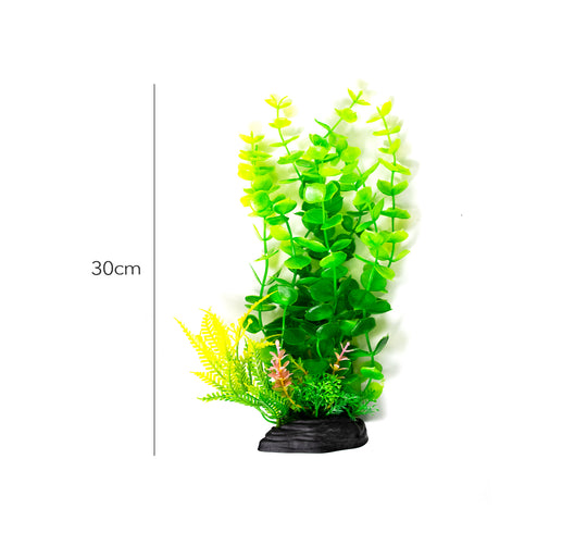 Premium Aquarium Kunstplant Bacopa australis - Realistische Onderwaterdecoratie met Lange Bladeren en Bloemen - 30cm - Verrijk je Aquarium met deze Kwaliteitskunstplant